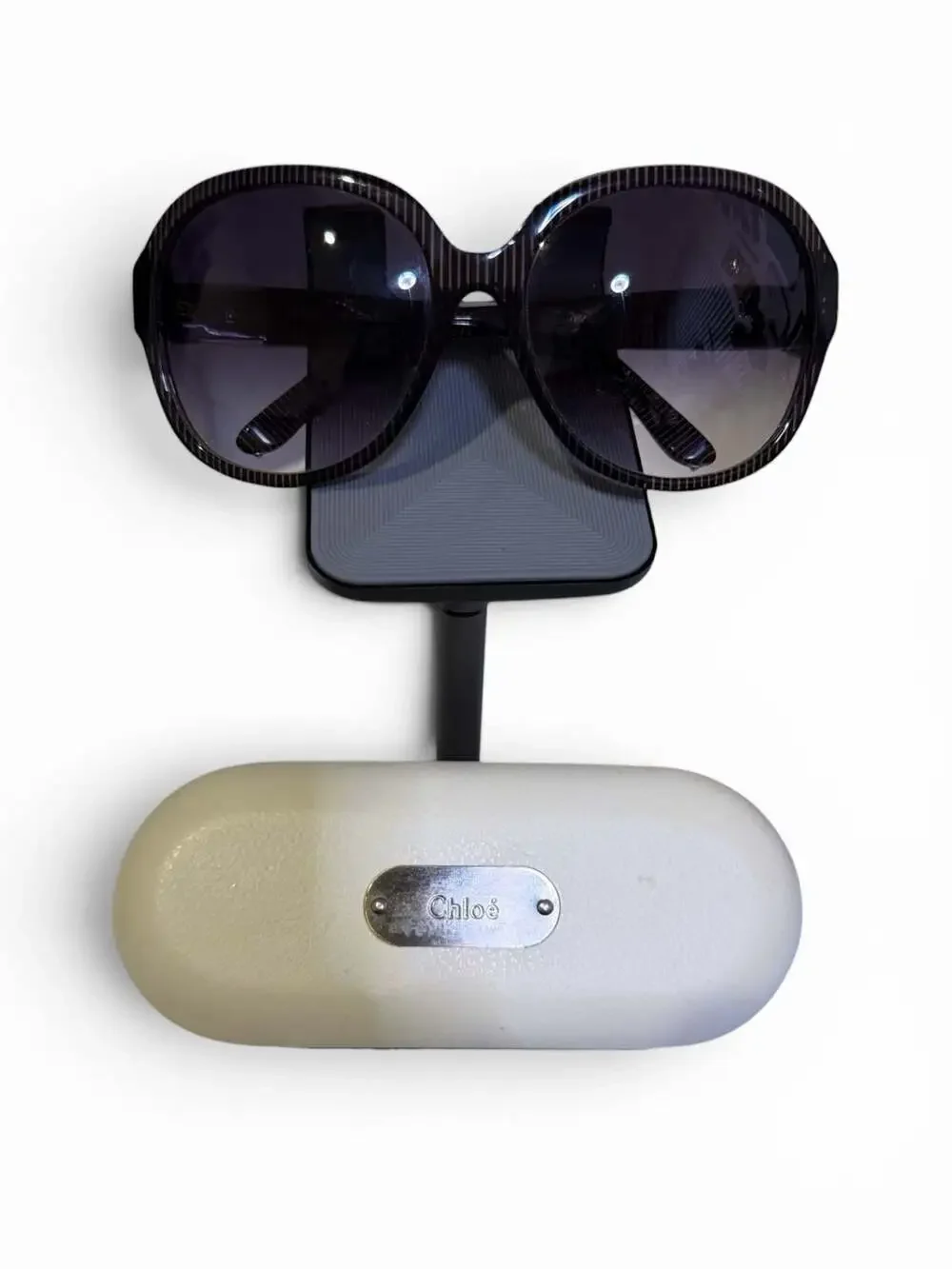 Chloe CL2234 Oversized Pinstripe Sunglasses